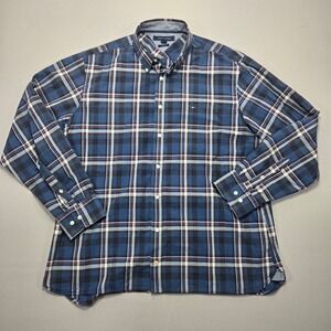 Tommy Hilfiger Custom‎ Fit Button Down Plaid Shirt XXL
